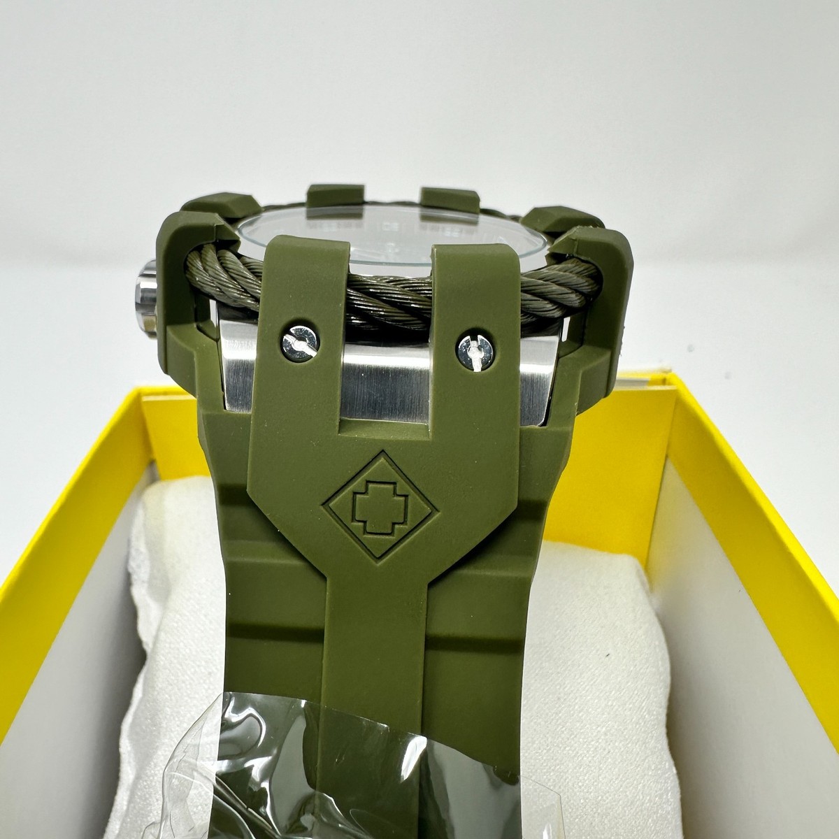 Invicta Bolt Shock 50 mm Quartz Watch Green Silicone Strap 47837 