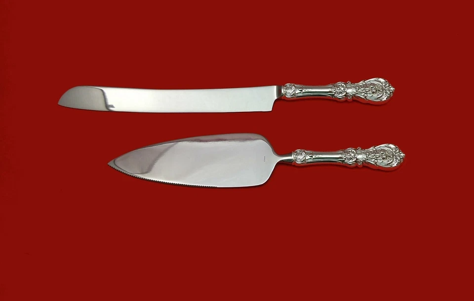 Juego de pastel de boda Francis I de Reed & Barton de plata esterlina 2 piezas personalizado HHWS Foto 2 de 4