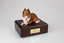Sable Collie Pet Funeral Cremation Urn Available in 3 Different Colors  4 Sizes