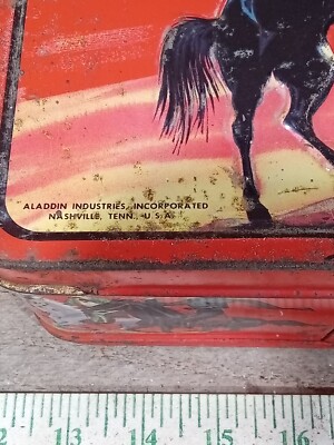 Vintage 1966 Disney Zorro Red Lunchbox NO Thermos Metal By Aladdin