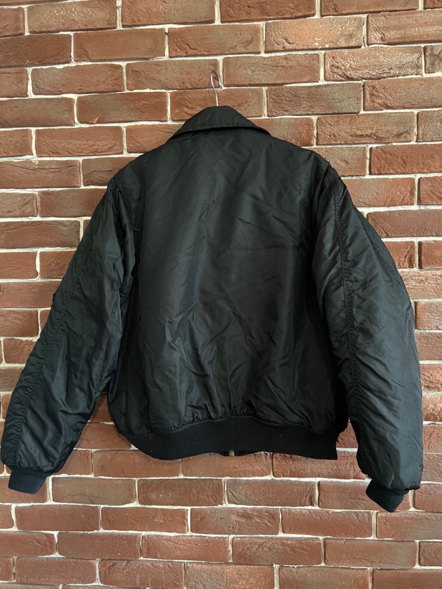 Vintage 90s Flyers Bomber Jacket Boxy Fit Streetwear Hype m black