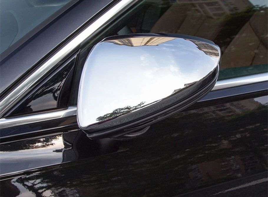 Para Audi A6 Quattro 2019-2024 cromado prata carro retrovisor lateral tampa acabamento - Imagem 4 de 4