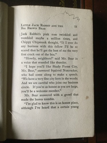Little Jack Rabbit and The Big Brown Bear, David Cory,1st Ed 1921 DUST COVER - Picture 12 of 12