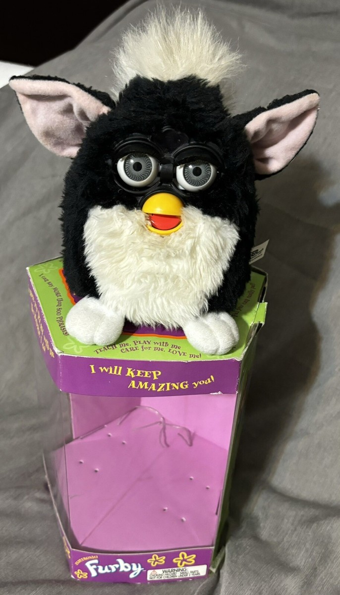 Tiger Preowned Electronic Black And White Furby Model 70-800 With