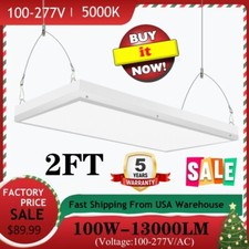 2FT LED Linear High Bay Light 100W 5500K-13000LM, 120-277V-LED 2FT Shop Light