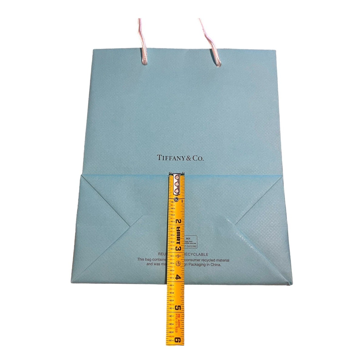Authentic Gift Wrapping Empty Tiffany & Co. Shopping Bag 8”x9.75