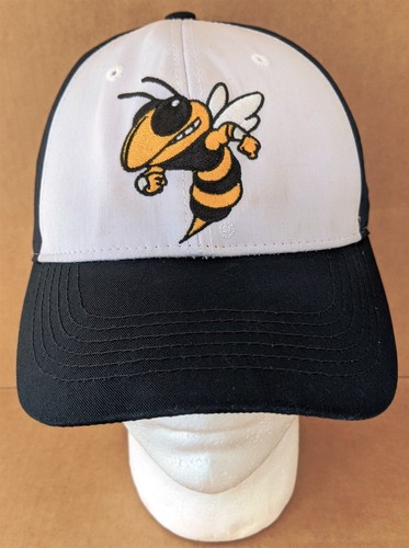 Georgia Tech GT Yellow Jackets Buzz Navy/White Hook&Loop Baseball Hat Cap Adult - Picture 2 of 8