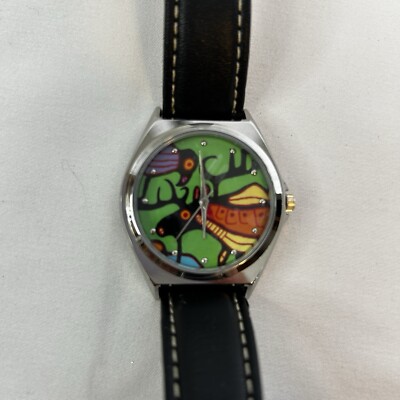 Native Men's Watch by Oscardo - Ojibwa Artist- Moose Harmony