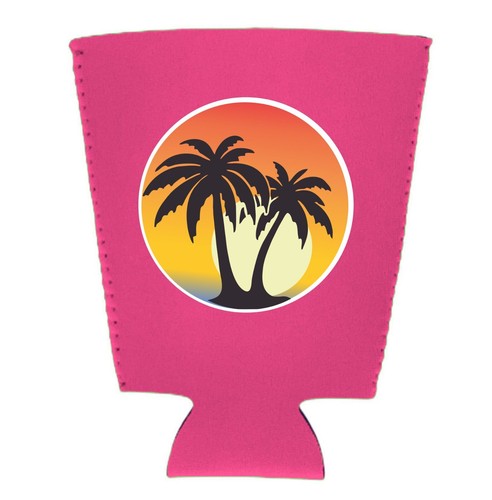 Palm Tree Sunset Pint Glass Coolie; Neoprene, Collapsible - Picture 20 of 21