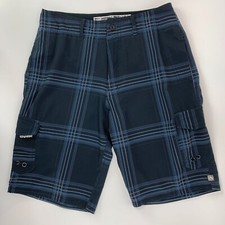 Ocean Current Mens Board Shorts Trunks Size 29 Plaid Unlined Pockets