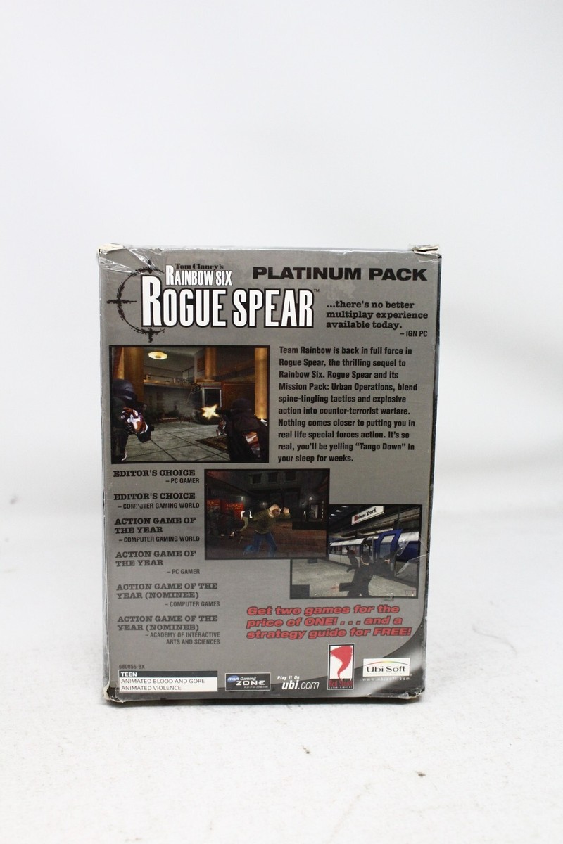 Tom Clancy's Rainbow Six: Rogue Spear Platinum Pack for PC - NEW