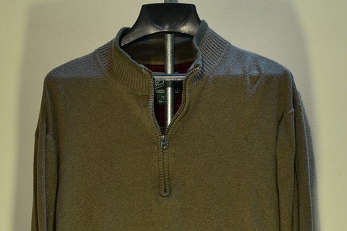 Woolrich 1/4 Zip Long Sleeve Sweater w Mock Neck Olive Green Color Mens Size XL - Picture 3 of 9