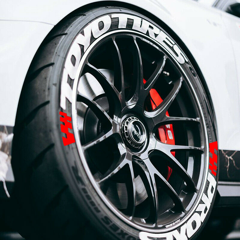 4 Sets TOYO TIRES PROXES Tire Lettering Sticker 1.06