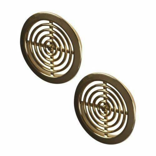 Pack of Two Round Air Vent Grilles 45mm / Circle Duct Covers / Door