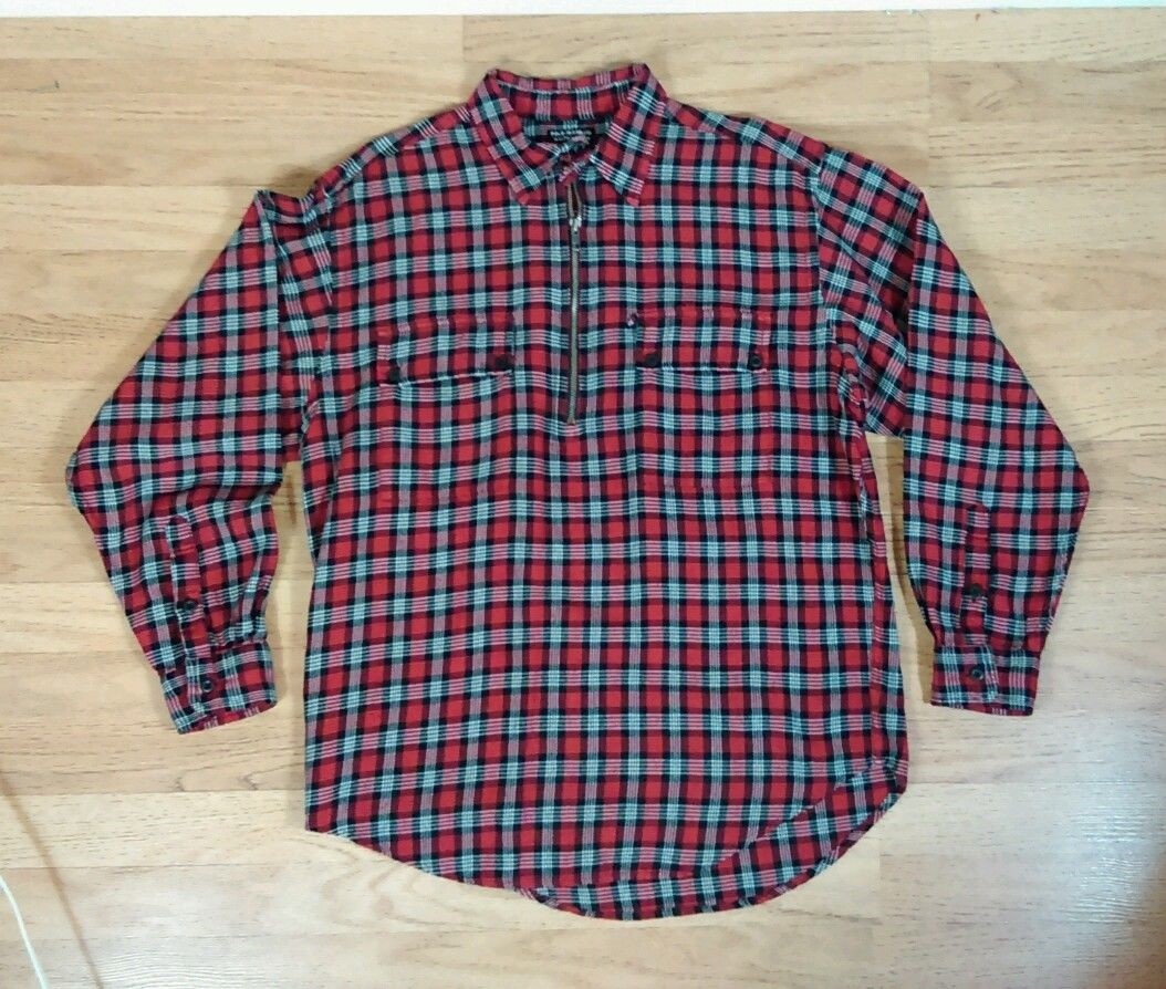 Vtg Style Ralph Lauren Polo Pull Over Chin Strap Work Shirt M Hunting
