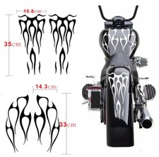 Motorbike Motorcycle Flame Gas Tank & Fender Decals Vinyl Sticker DIY Decor