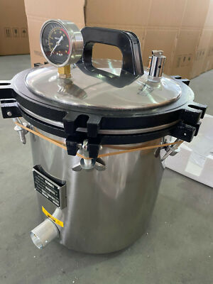 24L Portable Medical High Pressure Steam Sterilizer Stainless Steel YX-24LM US