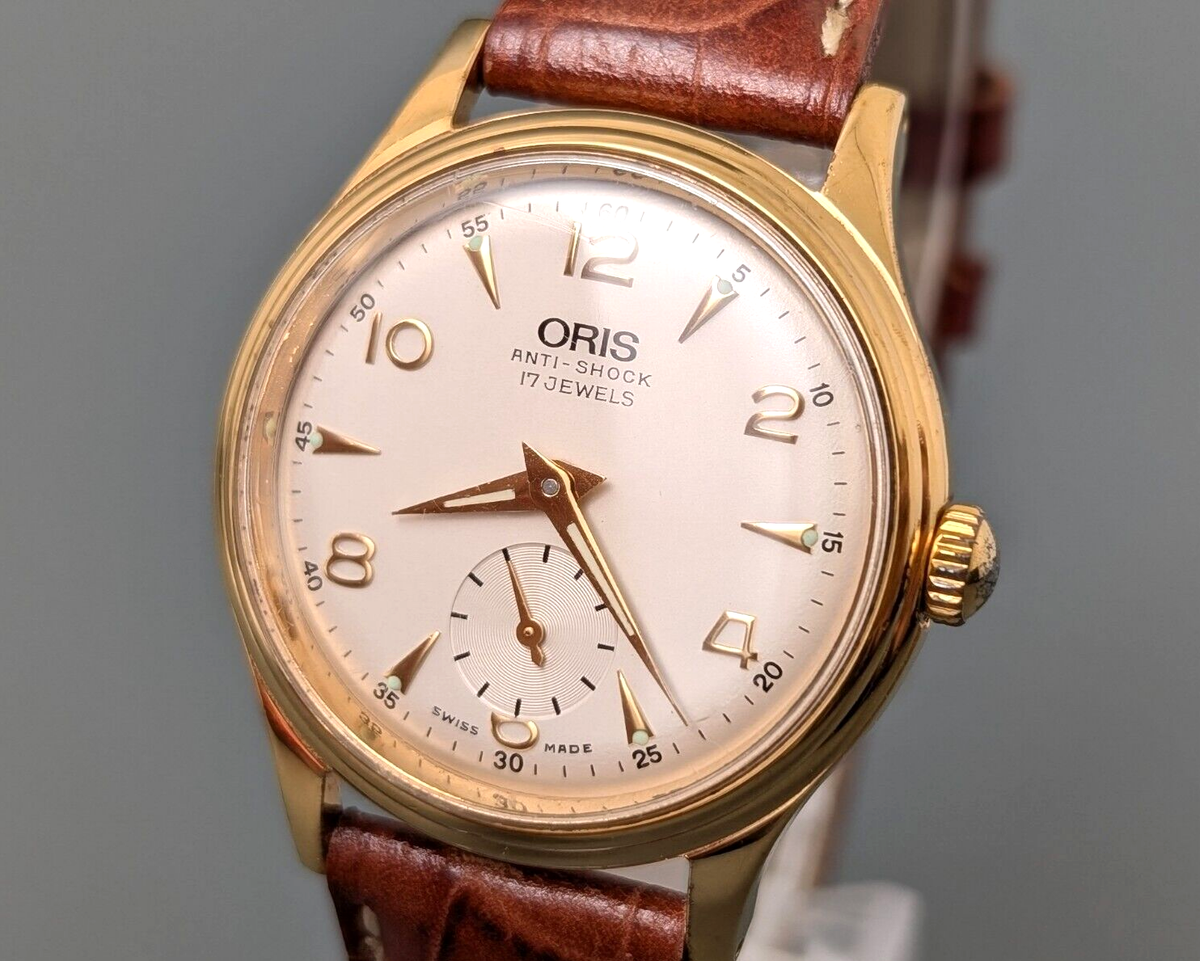 Vintage Oris 7312A Gold Anti Shock Hand Winding Manual Men