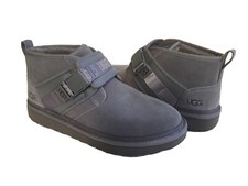 UGG MEN NEUMEL SNAPBACK METAL SHEARLING LINED SUEDE SHOE US 11 / EU 44 / UK 10