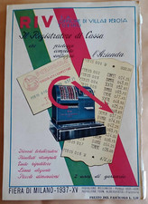 Pubblicità registratore di cassa RIV Fiera di Milano 1937 con Perugina