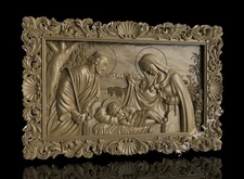 3D STL Model CRISTMAS OF JESUS 5 for CNC Router Aspire Artcam 3D Print Carving