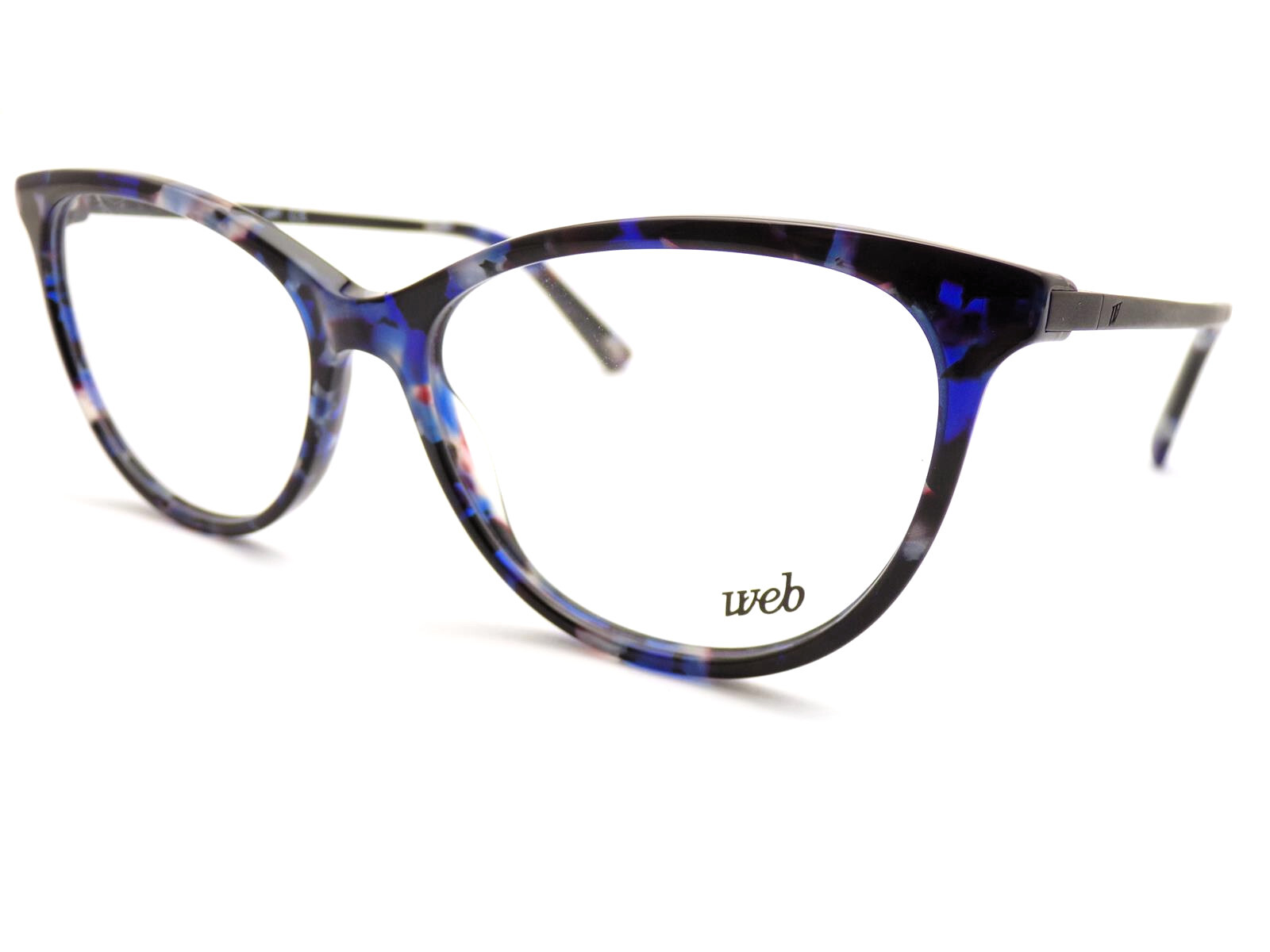 Web Glasses Frame Dark Blue Havana/ Black Women's 54mm RX Eyeglasses WE5239 090
