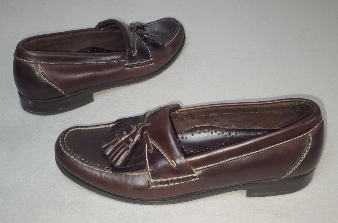 Johnston & Murphy Mens Size 10.5 Tassel Kiltie Brown Loafers  display picture 3