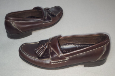 Johnston & Murphy Mens Size 10.5 Tassel Kiltie Brown Loafers  display picture 3