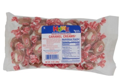 Howe Original Caramel Creams Candy 13oz Bag,Soft & Chewy Classic Sweets (2 Pack)