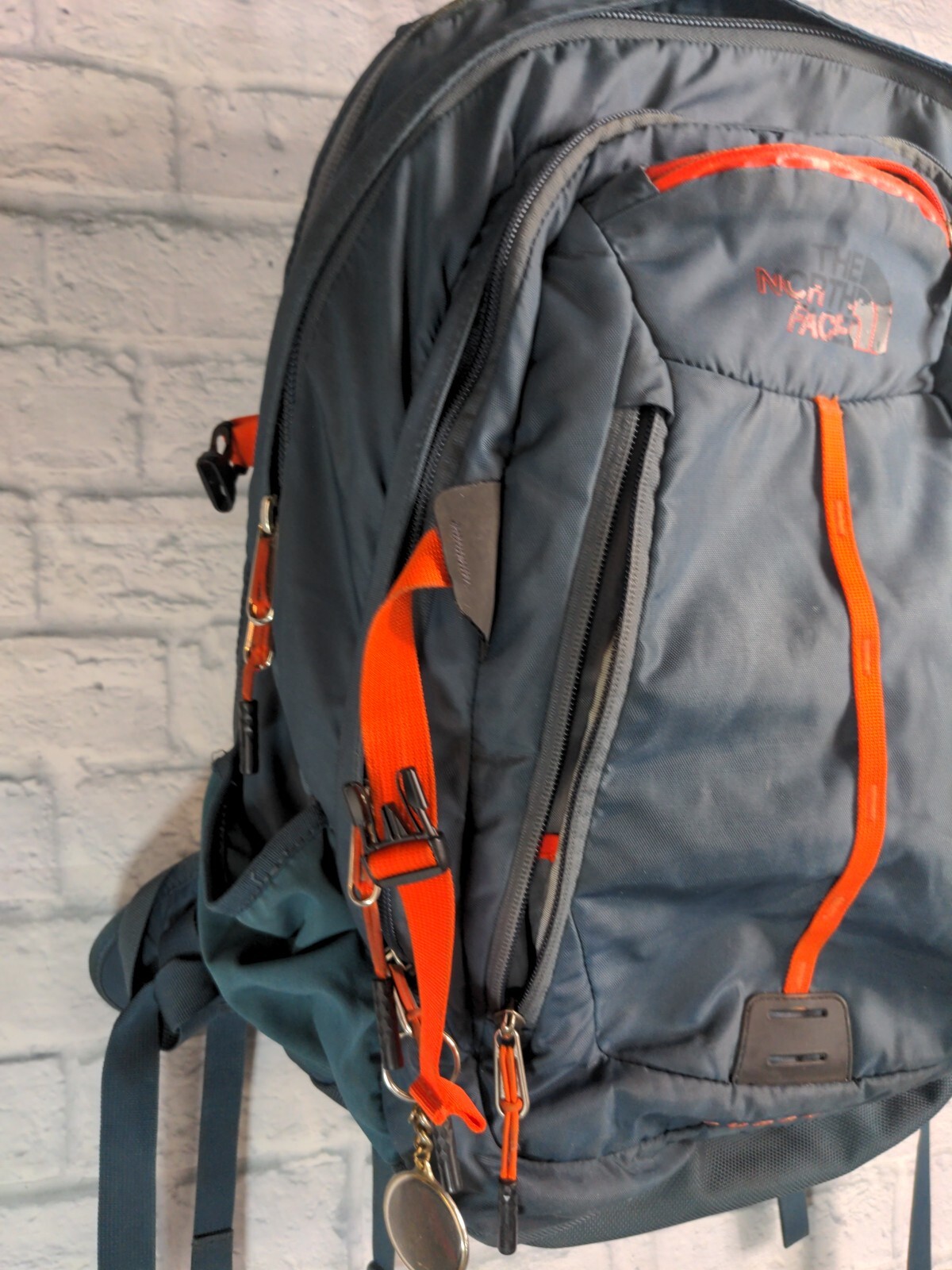 The North Face Surge Backpack Laptop Bookbag Gray Hiking Outdoor