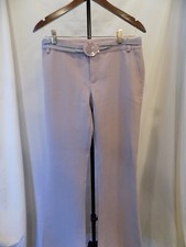 MARC JACOBS 100% Wool Lavender Flare Pants W/Owl Tie Belt Womens 6-414
