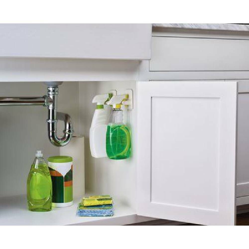 3M Command 17009 Spray Bottle Hanger Hook Holder Strong Damage Free White - 2PK