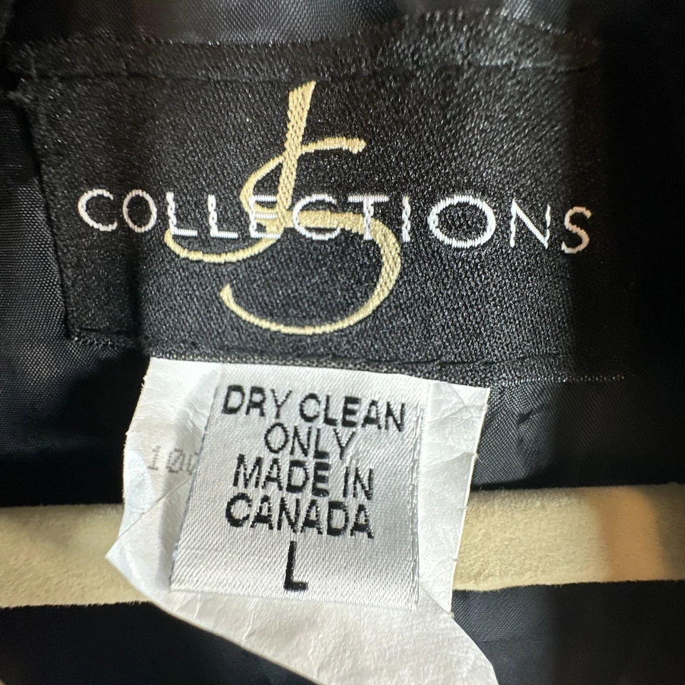 Vintage JS Collections Long Black Velvet Opera Evening Coat Duster Pockets Large - Image 3 of 4