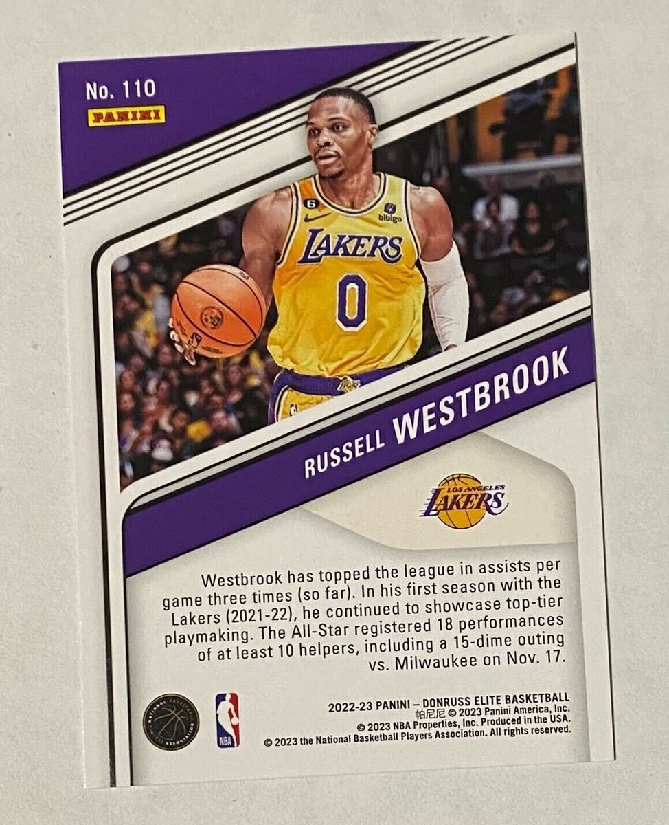 2021-22 Donruss Elite RUSSELL WESTBROOK Blue #/99 #110 HOF SP