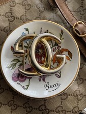 Rare Vintage Auth GUCCI GG Large Gold Belt Buckle LUXURY Designer Fashion Style