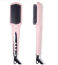 Ionic Hair Straightener Brush - Straightening Comb with 10M Negative Ions, 25...