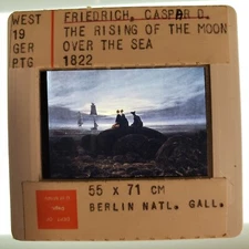 Caspar David Friedrich The Rising of the Moon Over the Sea 35mm Glass Slide