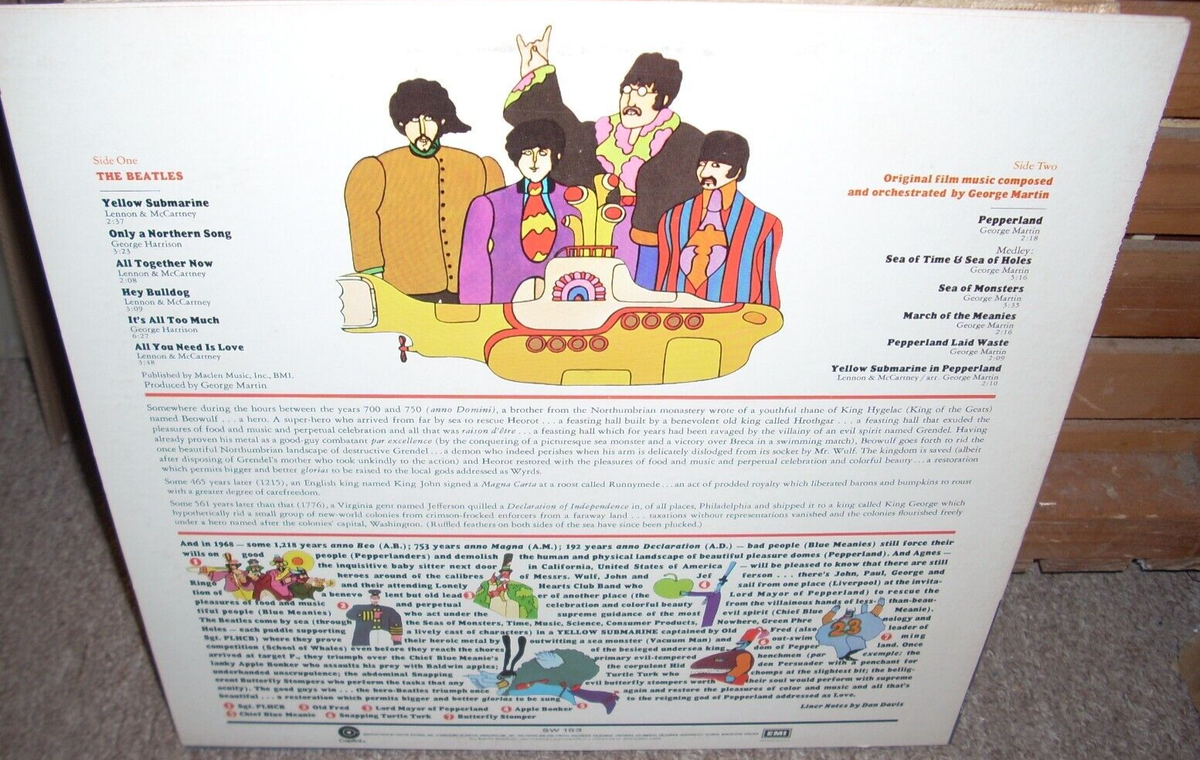 BEATLES yellow submarine ( rock ) reissue capitol orange | eBay
