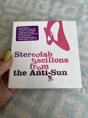 Stereolab Oscillions from the Anti-Sun 3CD/ 1 DVD Box Set. •BRAND