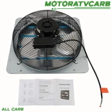 ALL-CARB 16 In Shutter Exhaust Fan High Speed Wall Mounted Aluminum Greenhouse
