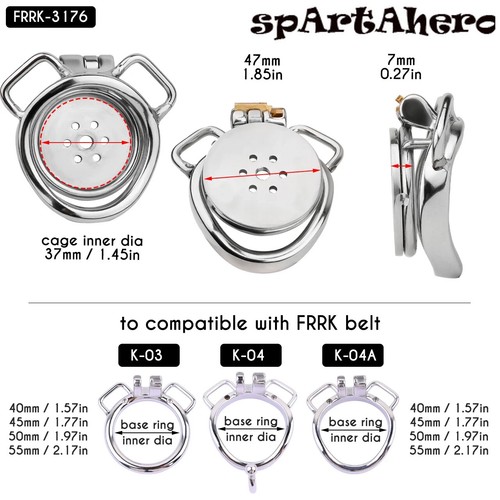 Negative Inverted Chastity Cage With Metal tube CB Lock Cage Adult Men Pleasure - Picture 3 of 25