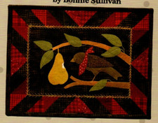 August Wool Pattern Penny Rug Wall Quilt Primitive Folk Cottage Bertie's Year