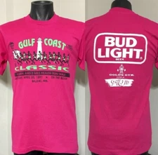 NOS Vintage Biloxi Gulf Coast Classic T Shirt M 90s 10k Bud Light Beer Golds Gym