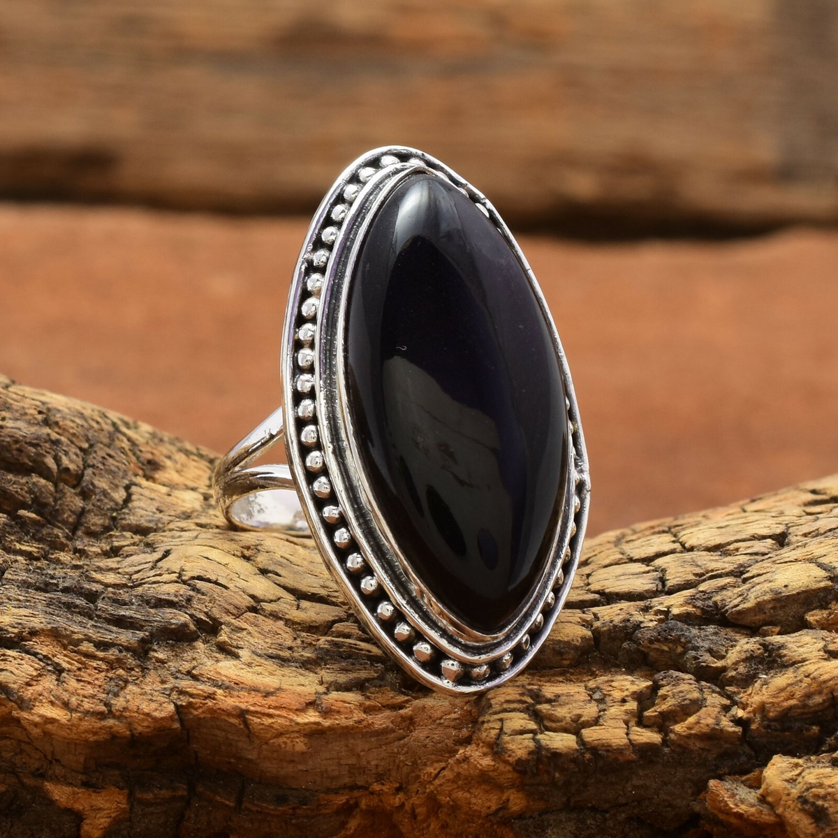 Black Onyx Gemstone 925 Sterling Silver Black Friday Ring
