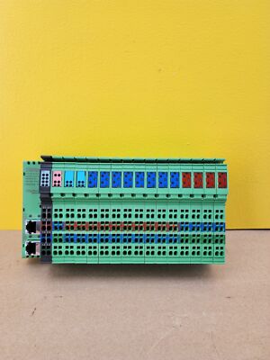 Phoenix Contact IL EIP BK DI8 DO4 2TX-PAC Bus Coupler w/(12) In/Out Modules