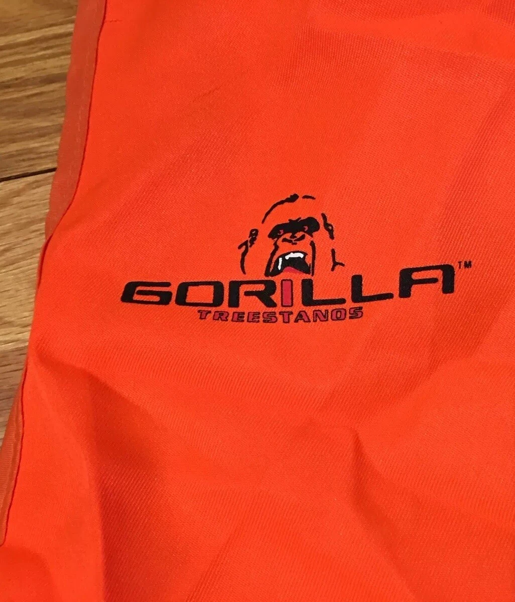 Gorilla Tree Stand Fall Defense Safety Harness w Vest Timber Camo Orange 3lbs