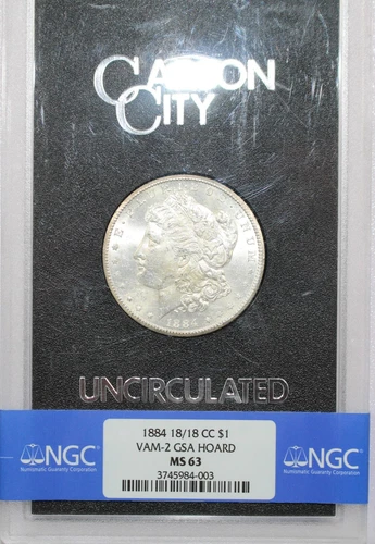 1884 CC MORGAN DOLLAR GSA MS63 VAM 2 NGC - NICE!
