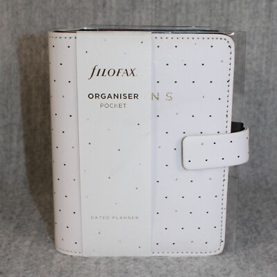 FILOFAX Pocket Organiser New Moonlight White Fill Life Planner Cash Stuff 2022