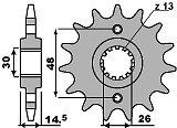 Pignon avant 339 14 idéal remplacement kit chaîne 530