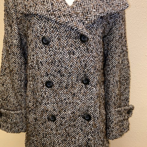 Preston & York Petites 42% Wool Brown Peacoat Womens size 14P - Picture 3 of 12